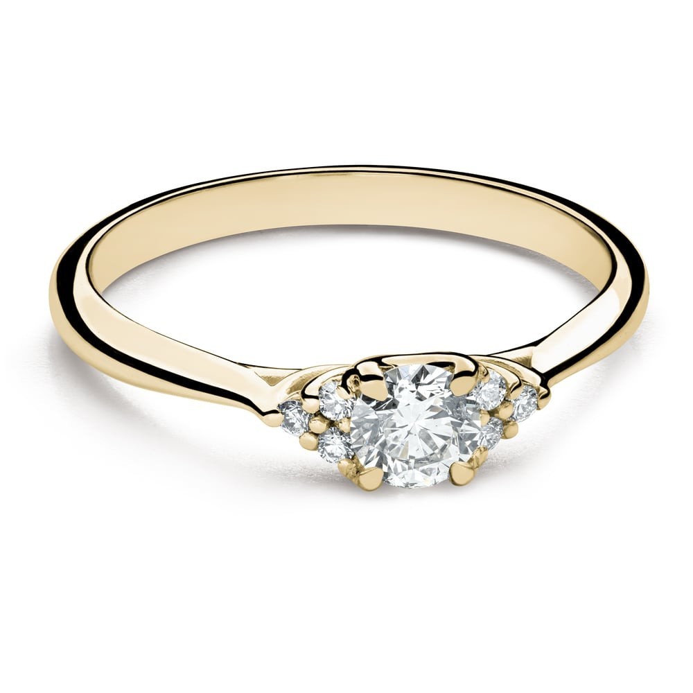 Engagment ring with brilliants "Diamond flower 8"
