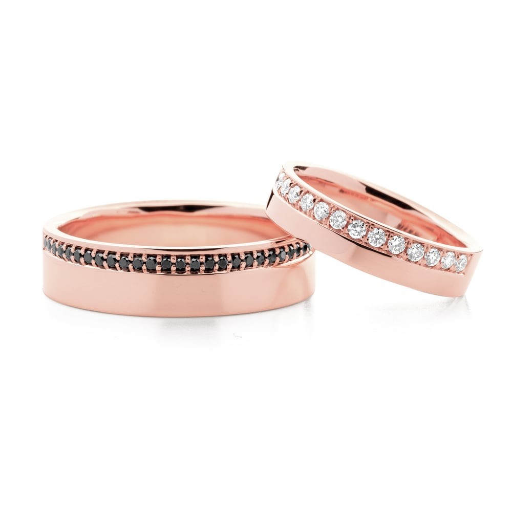 Golden wedding rings with diamonds "VMA 156"