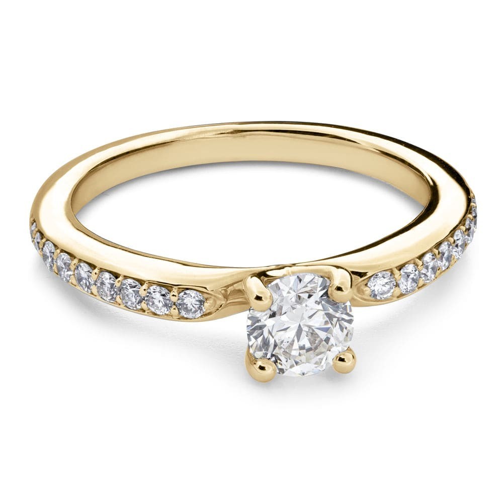 Engagment ring with brilliants "Crown 5"