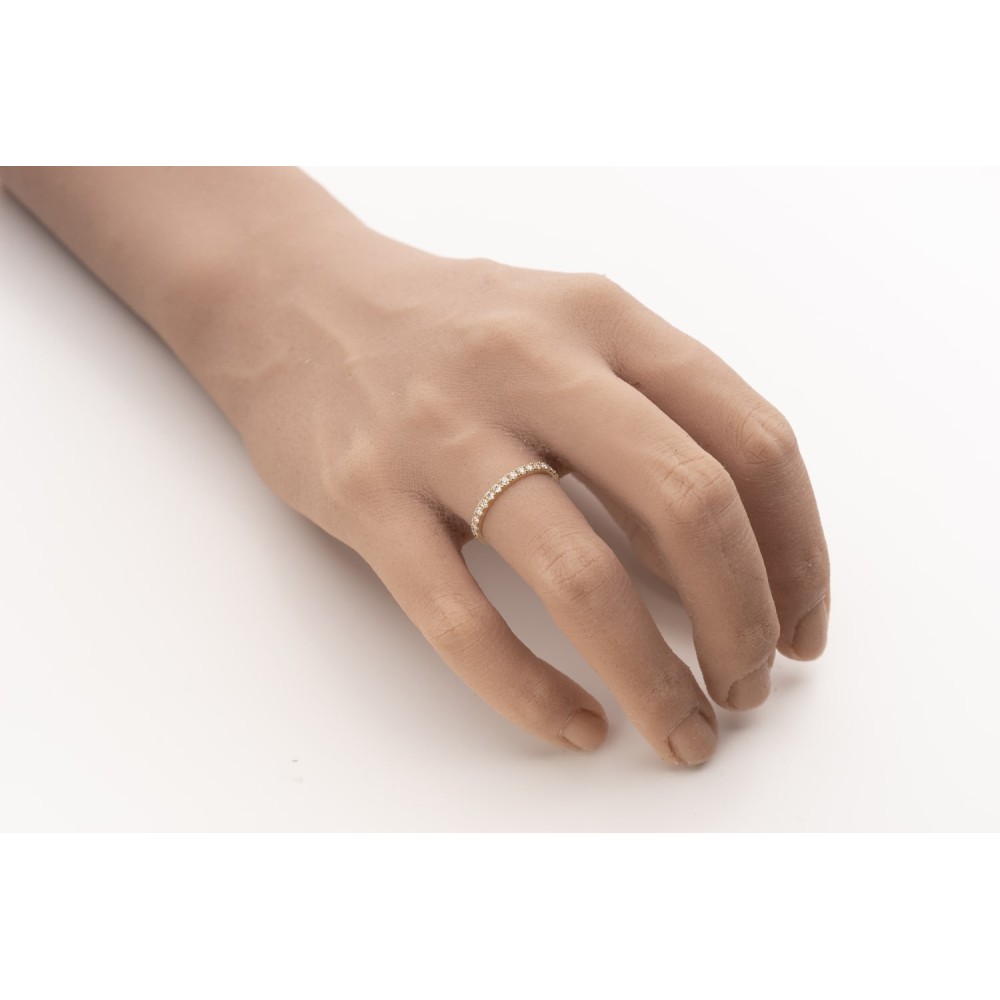 Gold ring with brilliants "Diamond strip 59"