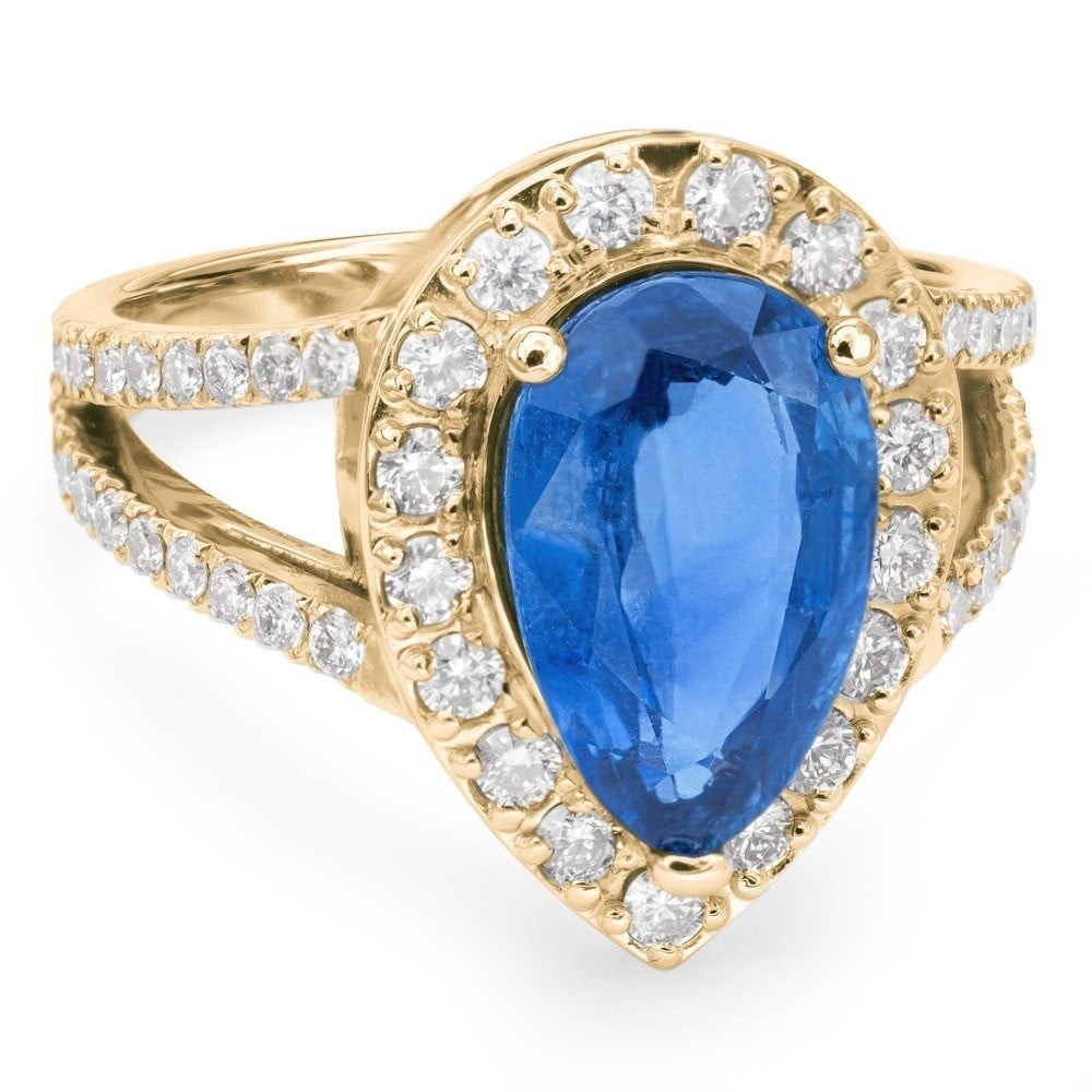 Gold ring with gemstones "Colors 8"