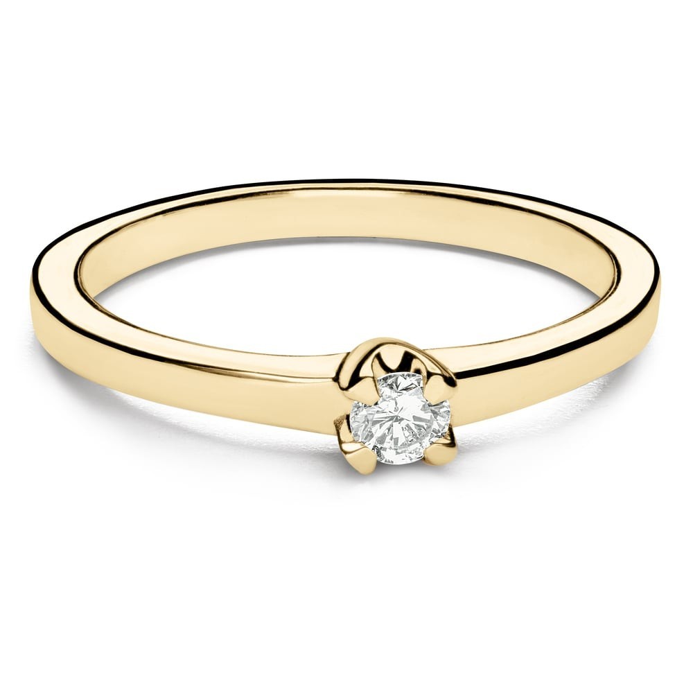 Engagement ring with brilliant "Goddess 2"