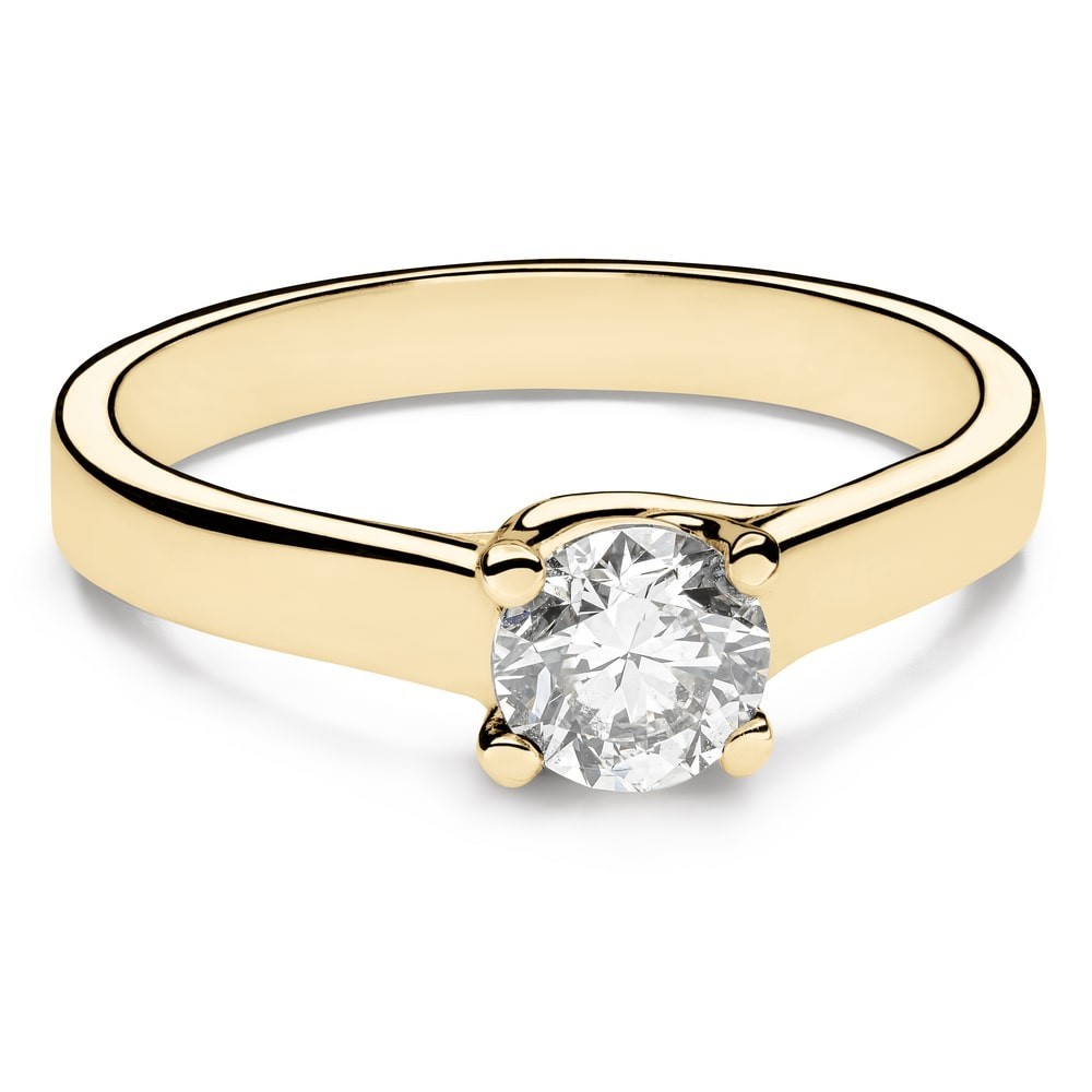 Gold ring with brilliant diamond "Unforgettable 32"