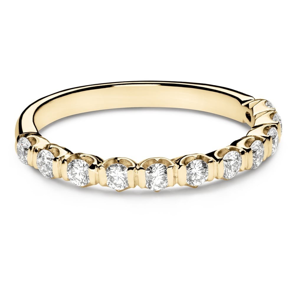Gold ring with brilliants "Diamond strip 17"