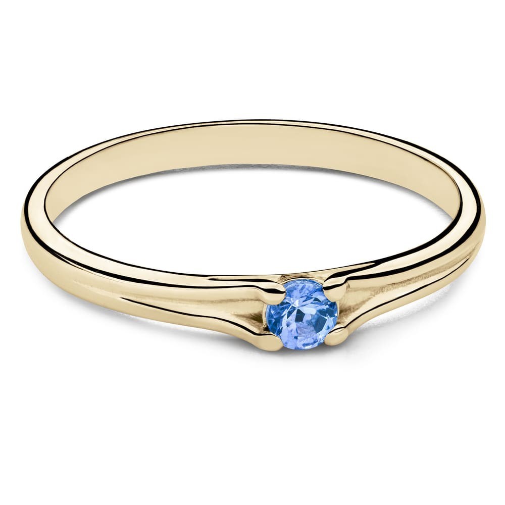 Gold ring with gemstones "Sapphire 2"