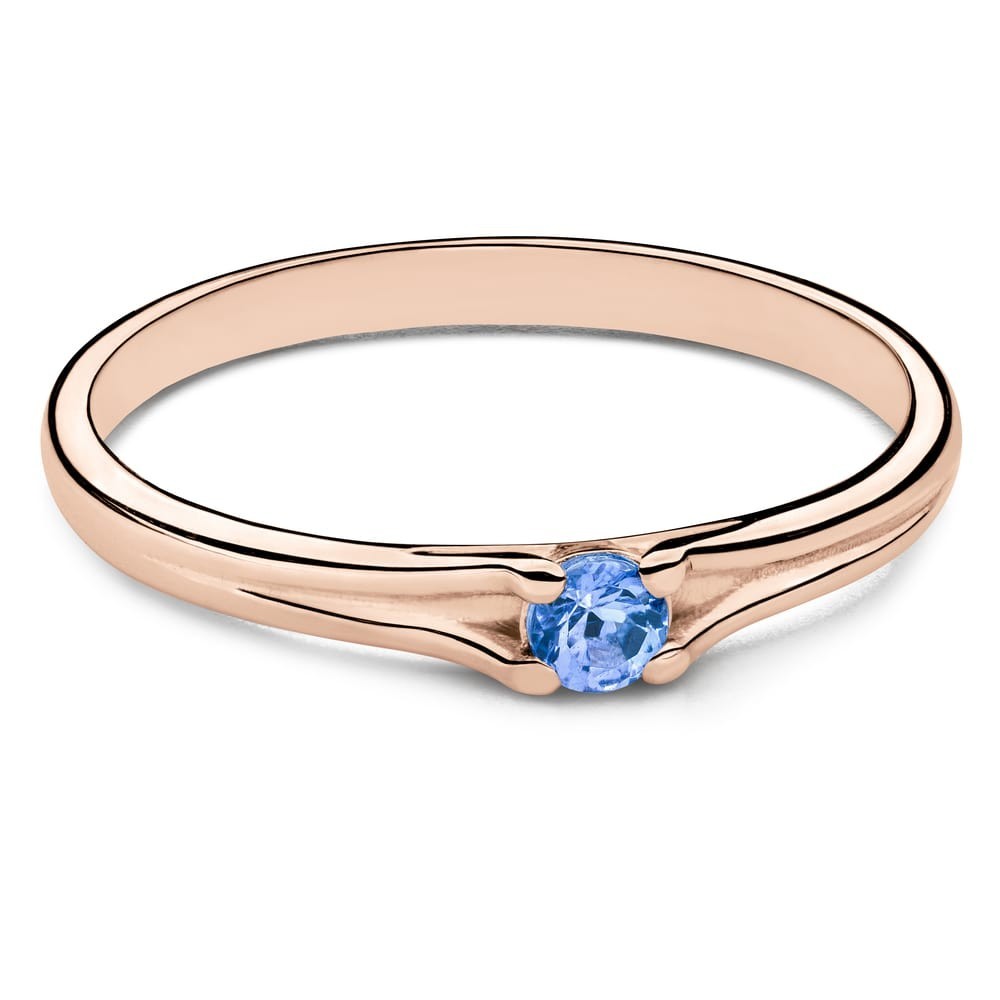 Gold ring with gemstones "Sapphire 3"
