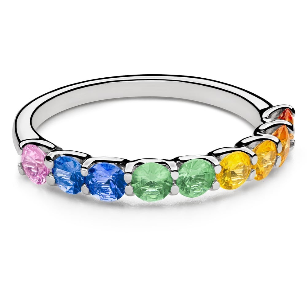 Engagement ring with gemstones "Colors 37"