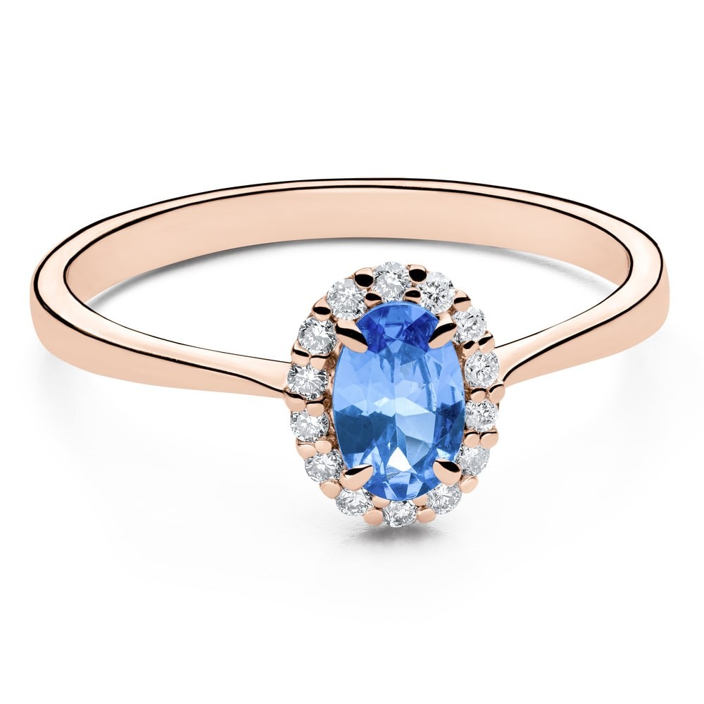 Engagement ring with gemstones "Sapphire 33"