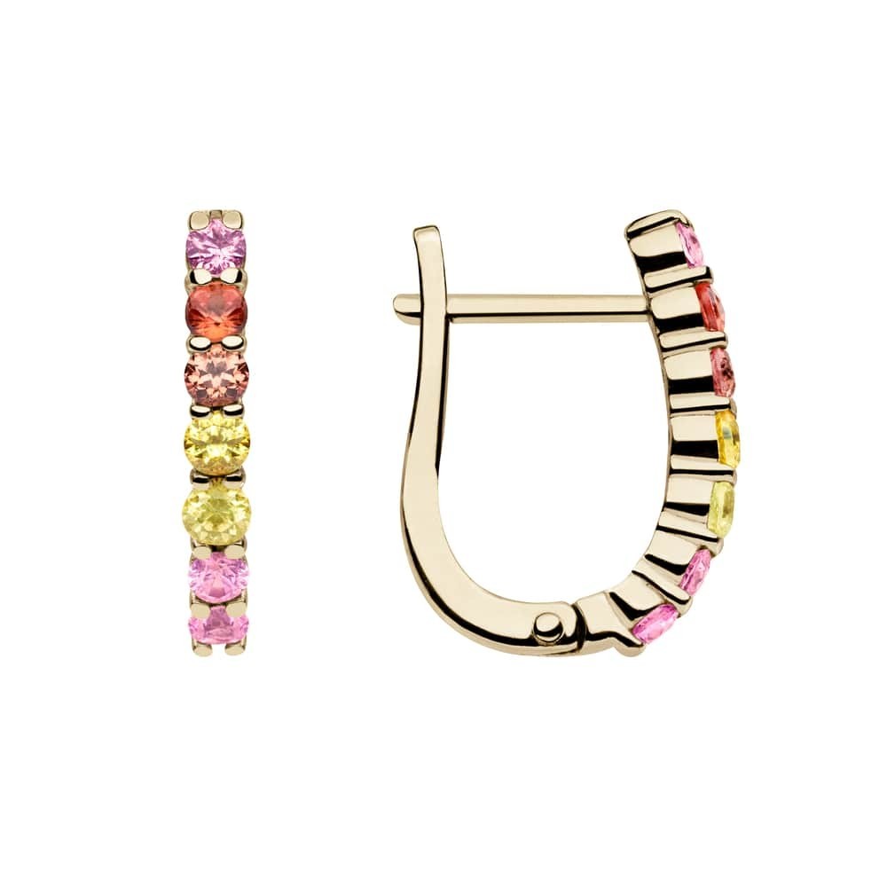 Gold earrings with gemstones "Elegance 14"