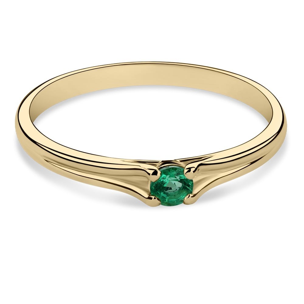 Engagement ring with gemstones "Emerald 2"
