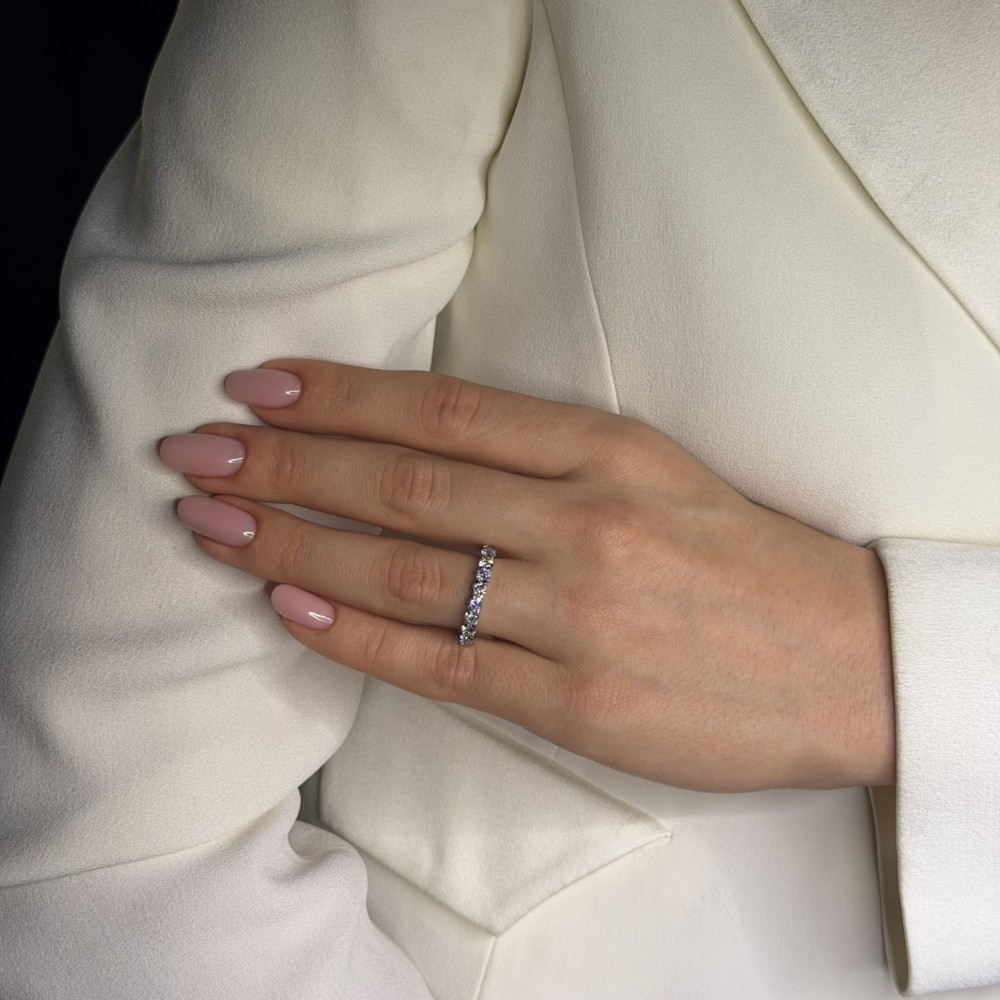 Gold ring with brilliants "Diamond strip 17"
