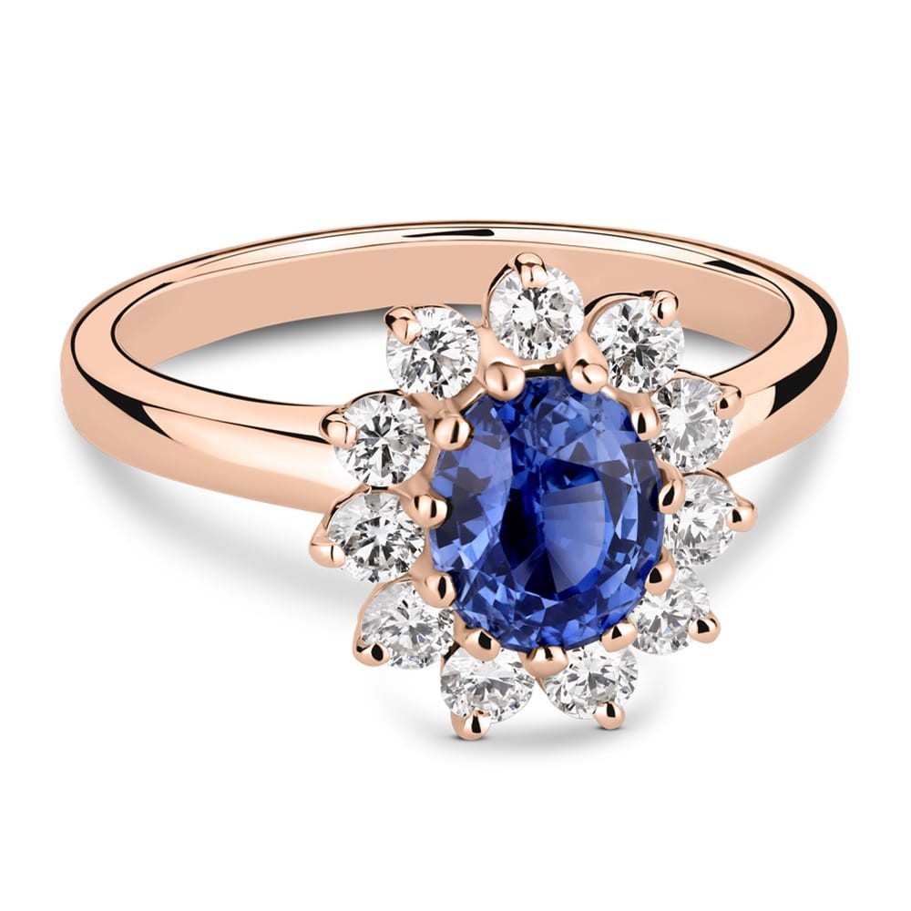Engagement ring with gemstones "Sapphire 71"