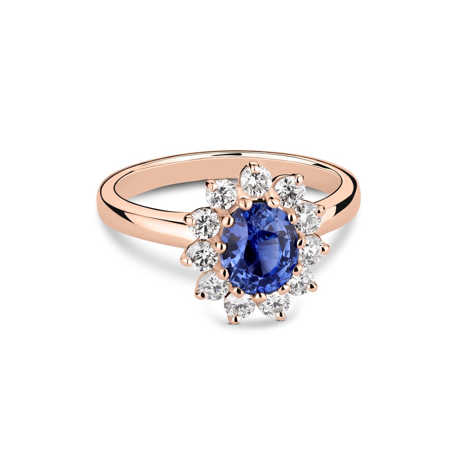 Engagement ring with gemstones "Sapphire 71"