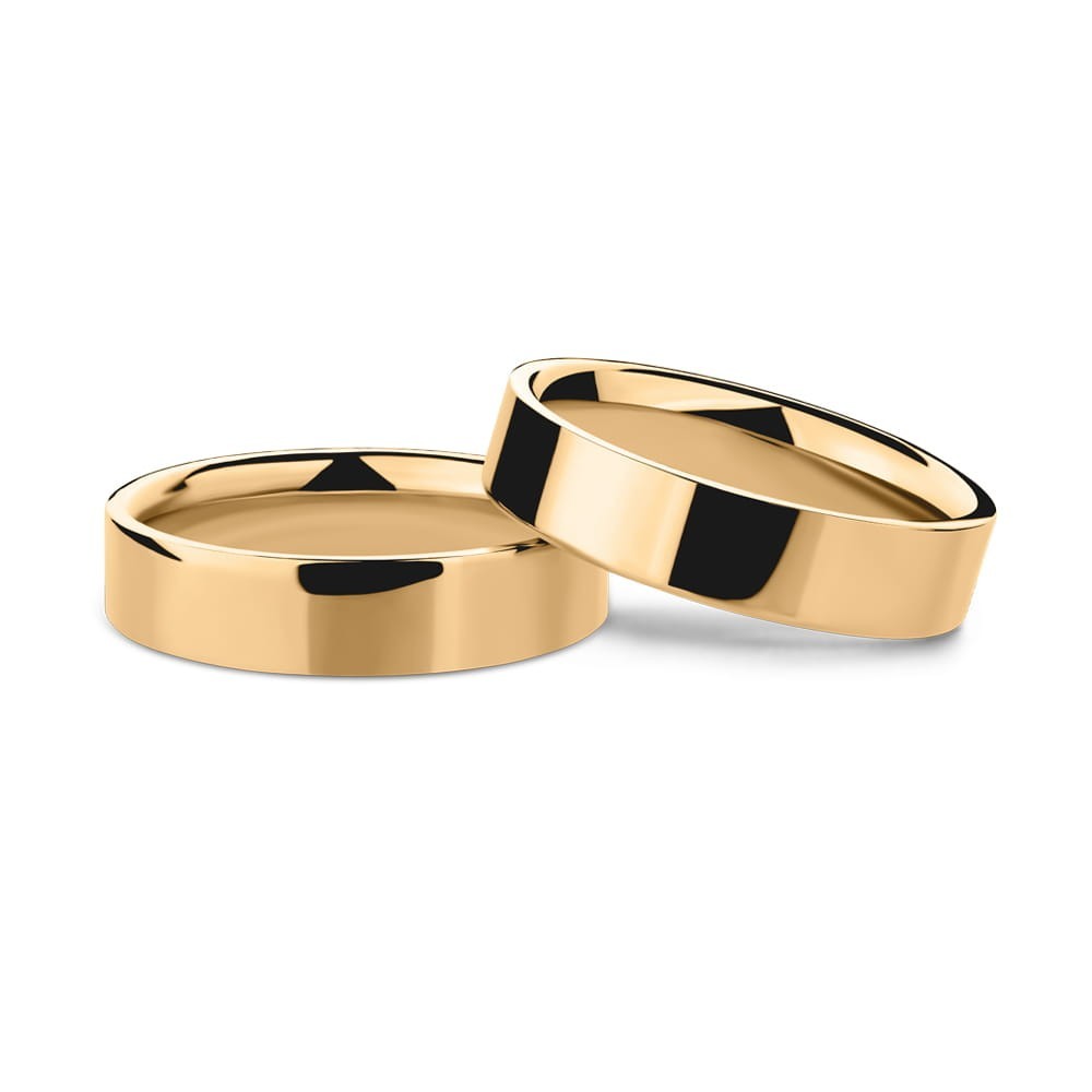 Gold wedding rings "VKA 58, 5.00 mm"