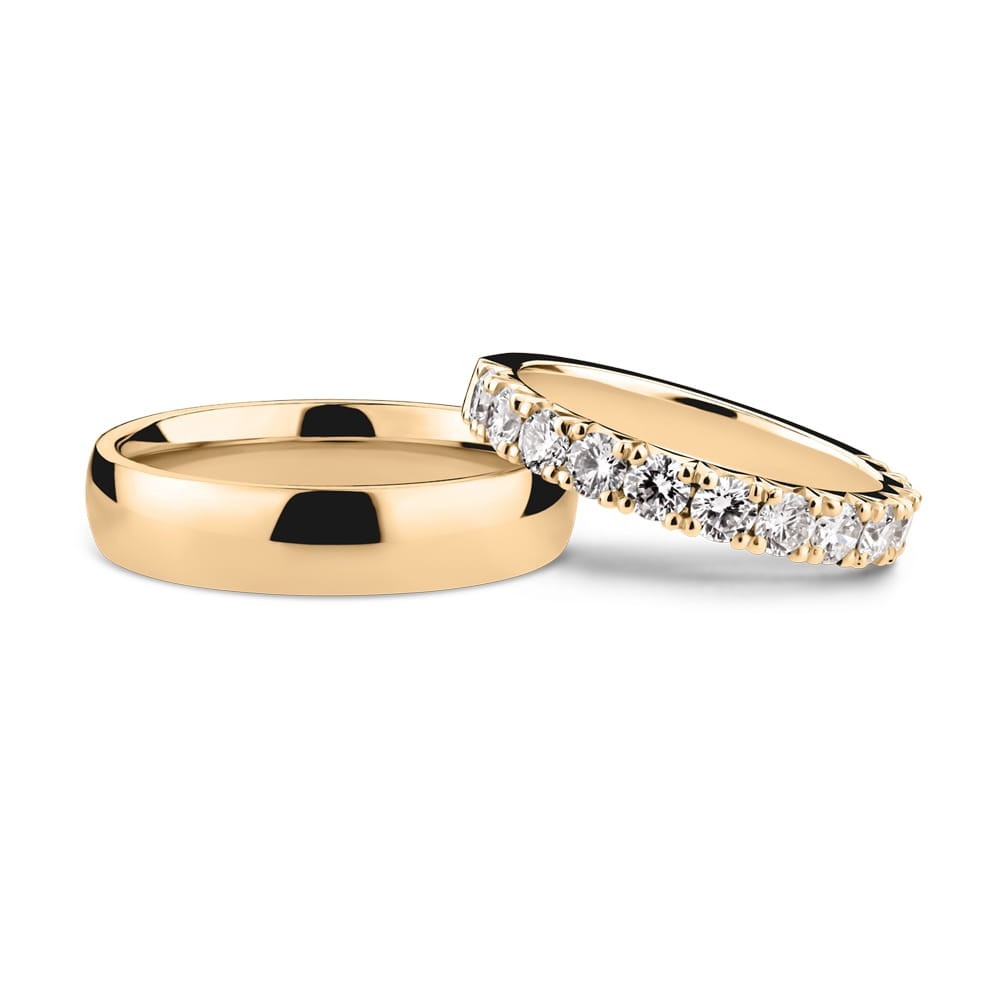 Golden wedding rings with diamonds "VMA 167"