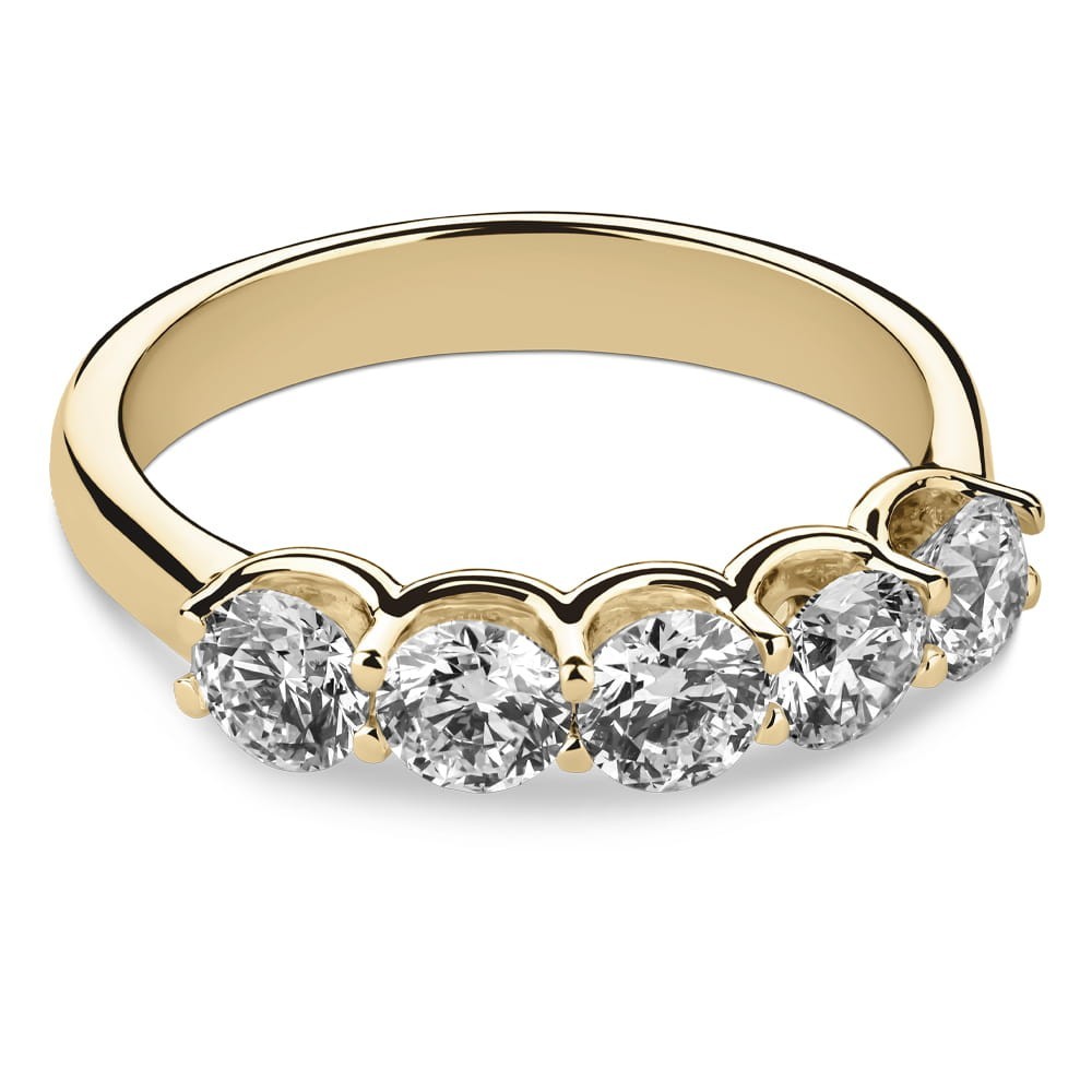 Gold ring with brilliants "Diamond strip 98"
