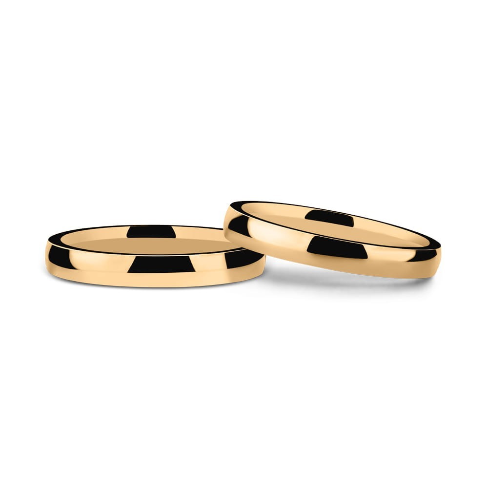 Gold wedding rings "VKA 170, 3.00mm"