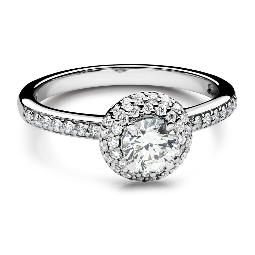 Engagment ring with brilliants "Bouquet of diamonds 13"