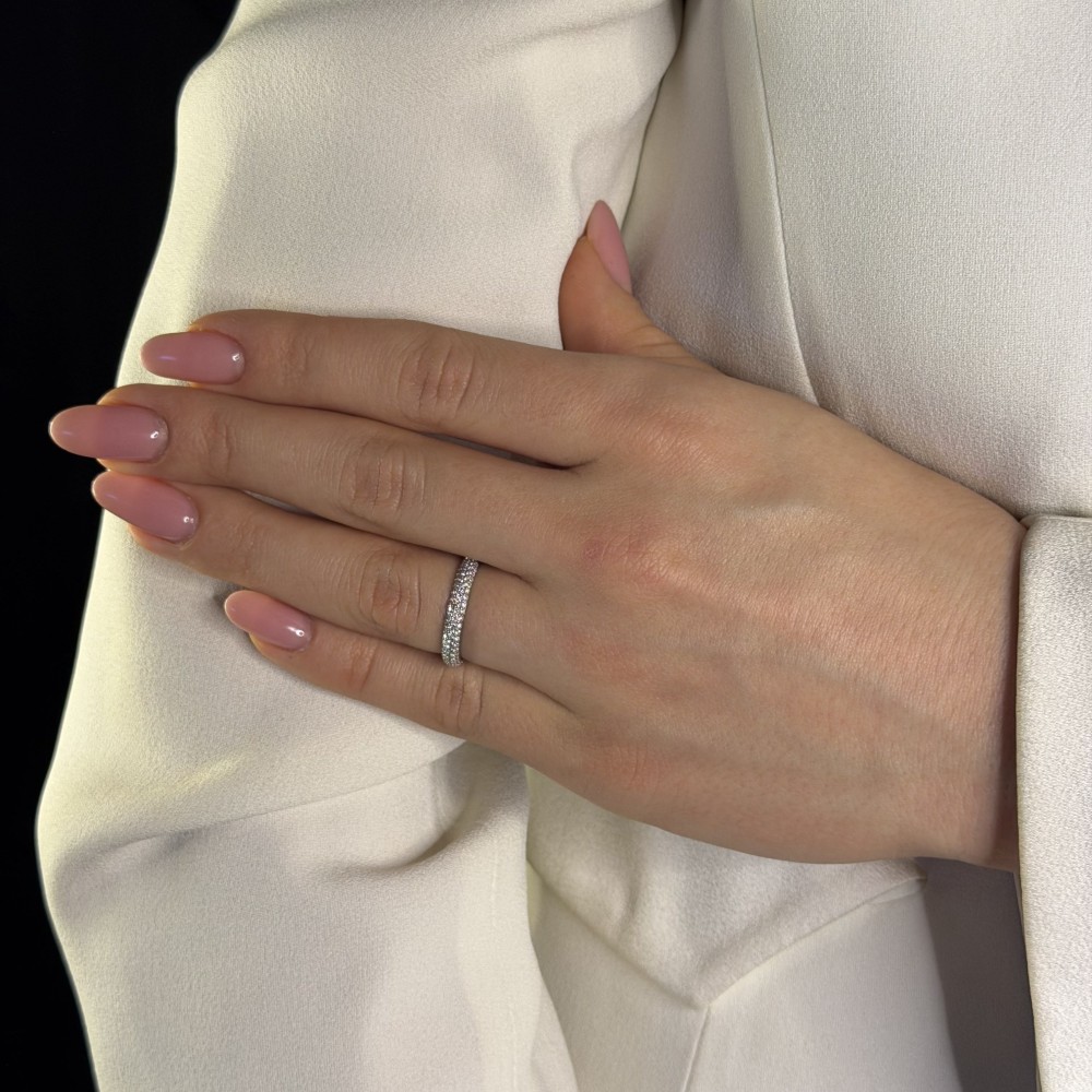 Briljantidega kuldsõrmus "Teemantidega lint 75"