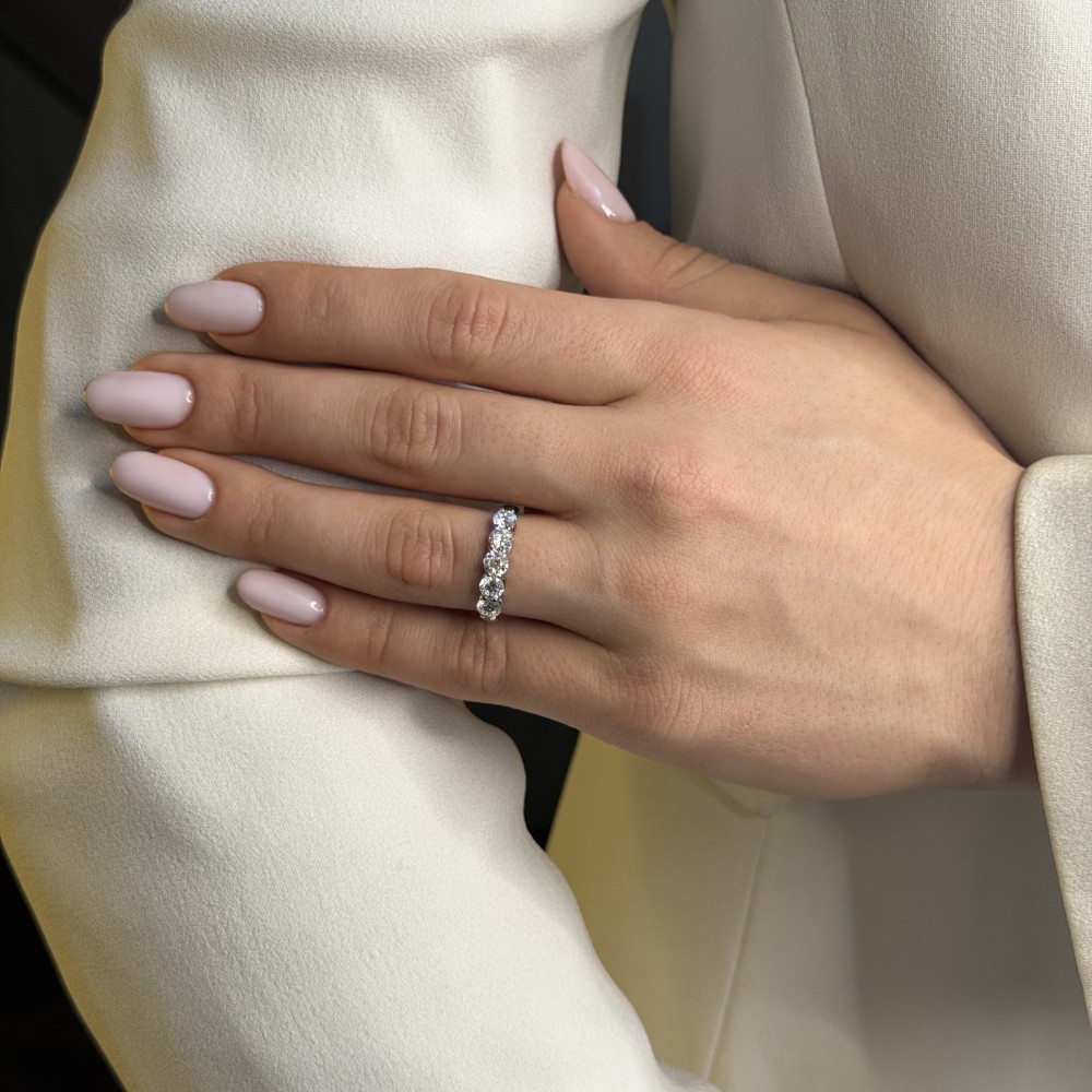 Gold ring with brilliants "Diamond strip 97"