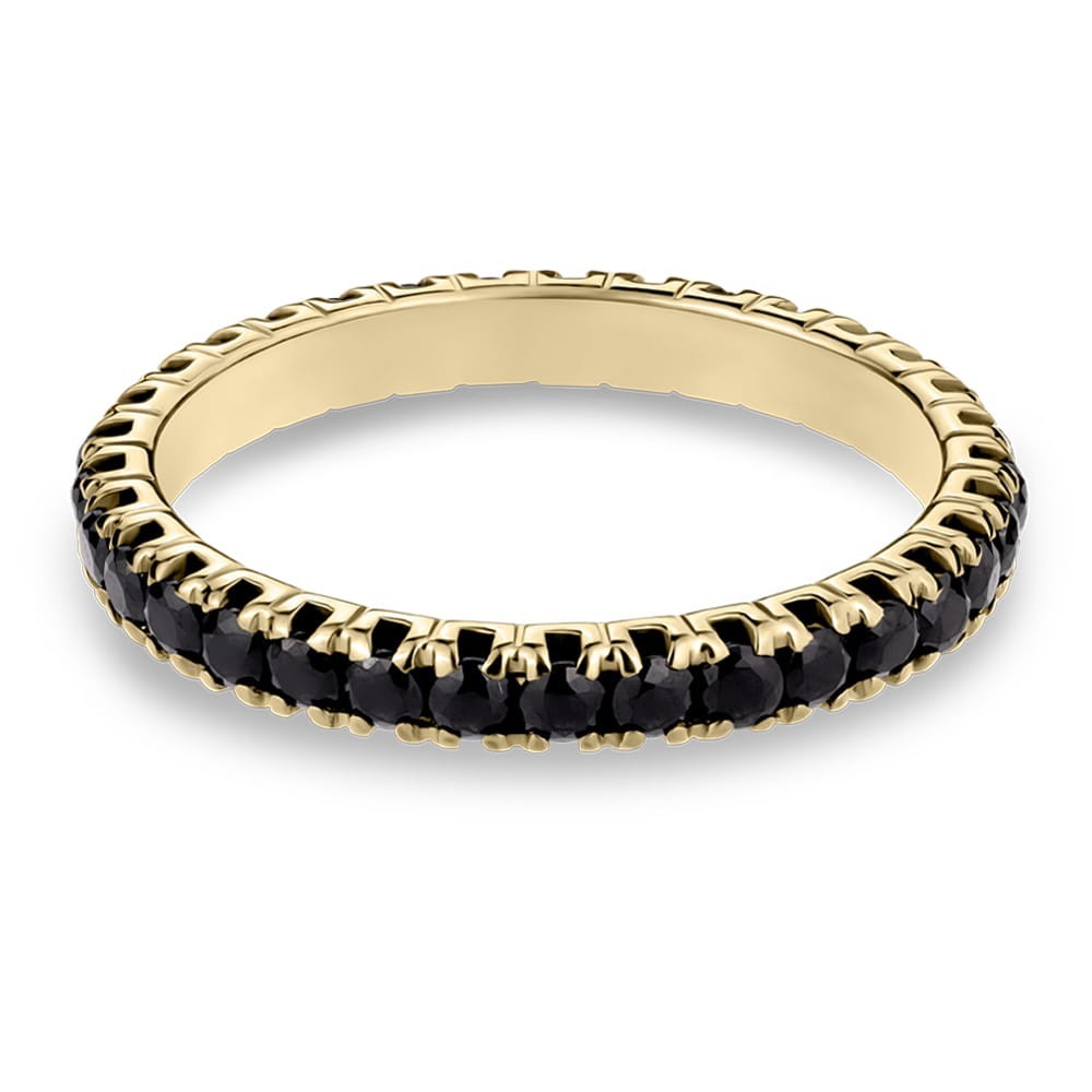Gold ring with brilliants "Diamond strip 35"