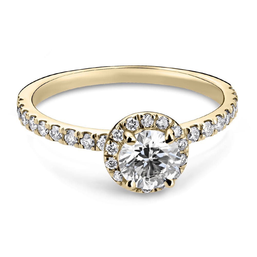 Engagment ring with brilliants "Bouquet of diamonds 23"