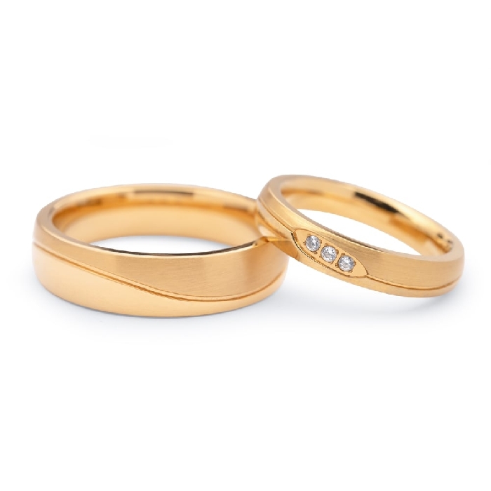 Kullast abielusõrmused "VKA 106"