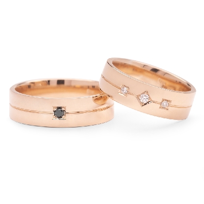 Auksiniai vestuviniai žiedai "VMA136-2"