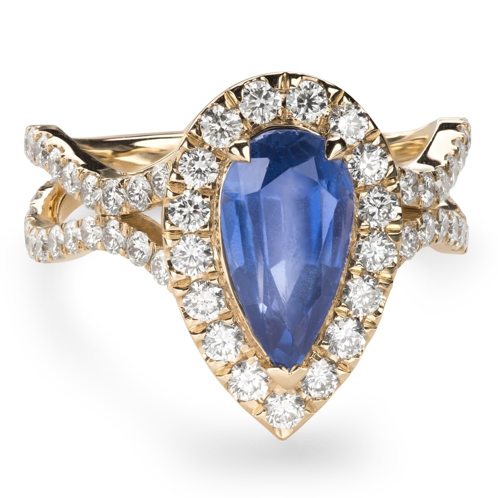 Engagement ring with gemstones "Colors 14"
