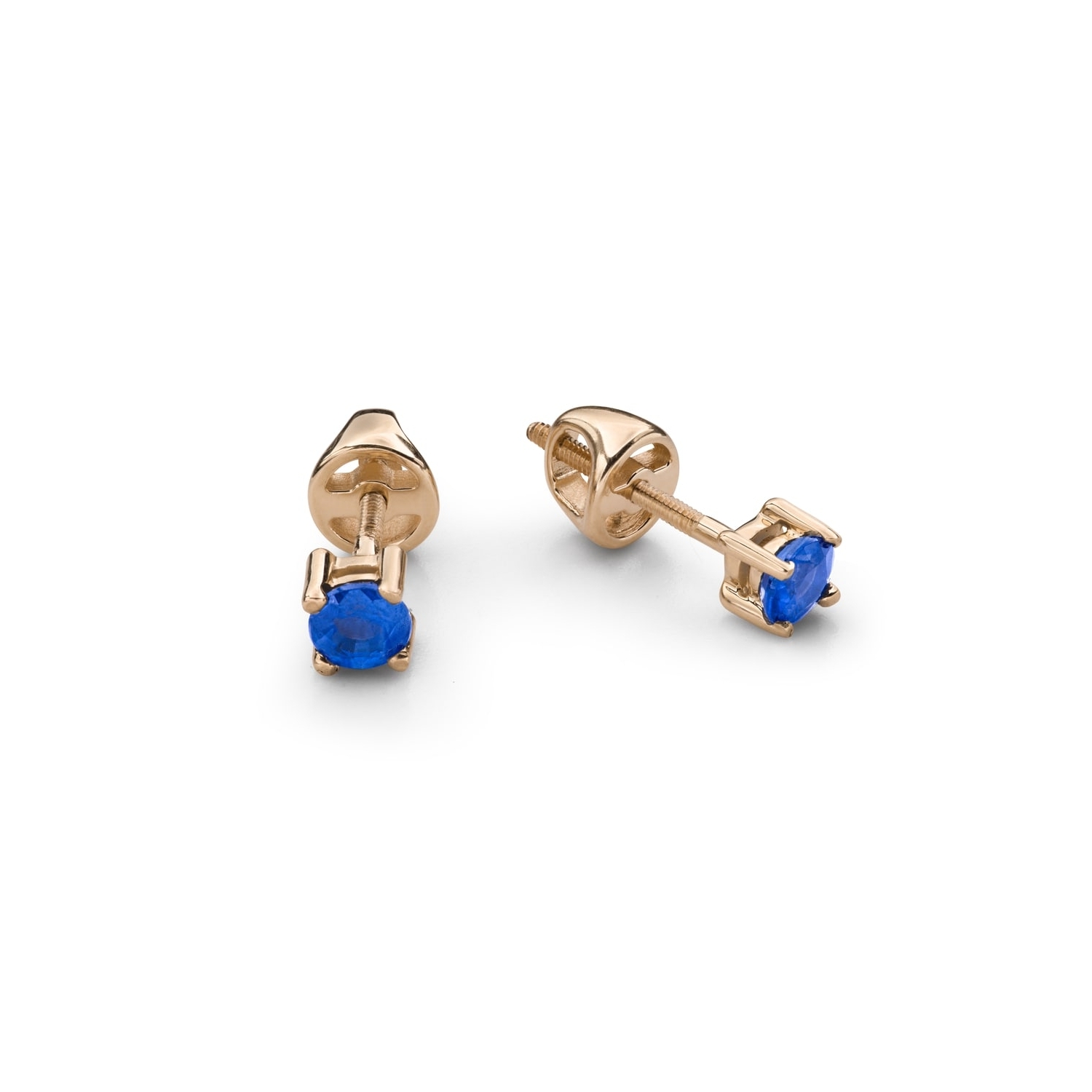 Gold earrings with gemstones "Colors 109"