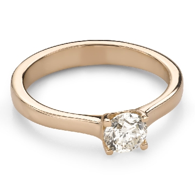 Gold ring with brilliant diamond "Goddess 353"