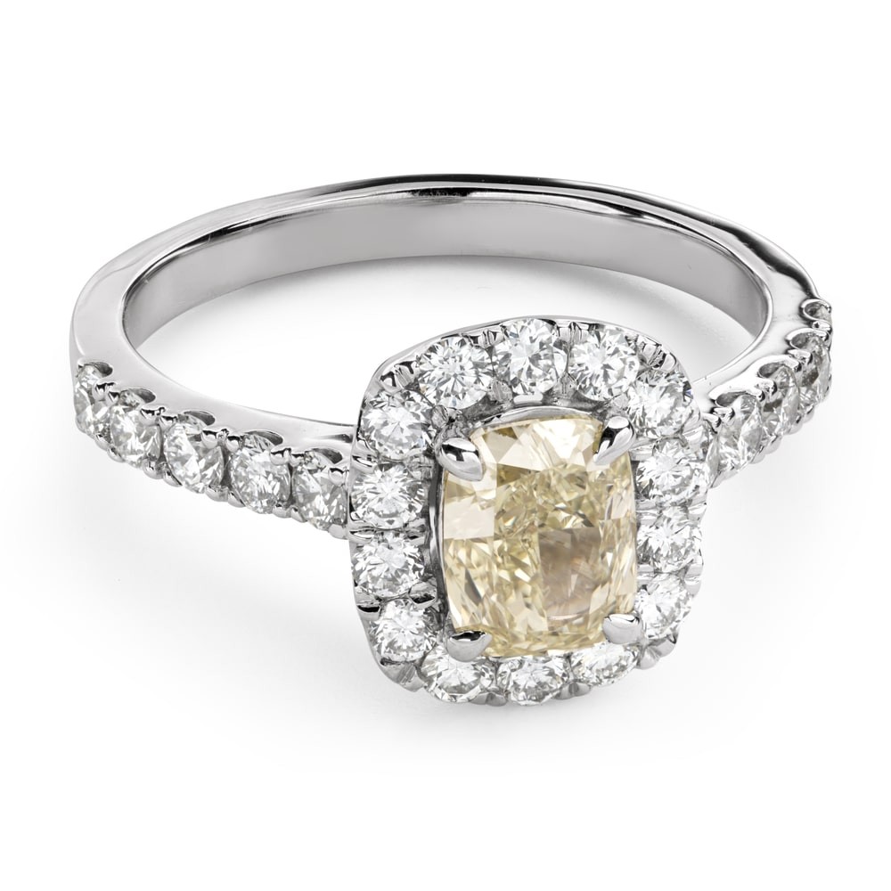 Engagement ring with diamonds "Bouquet of diamonds 4"