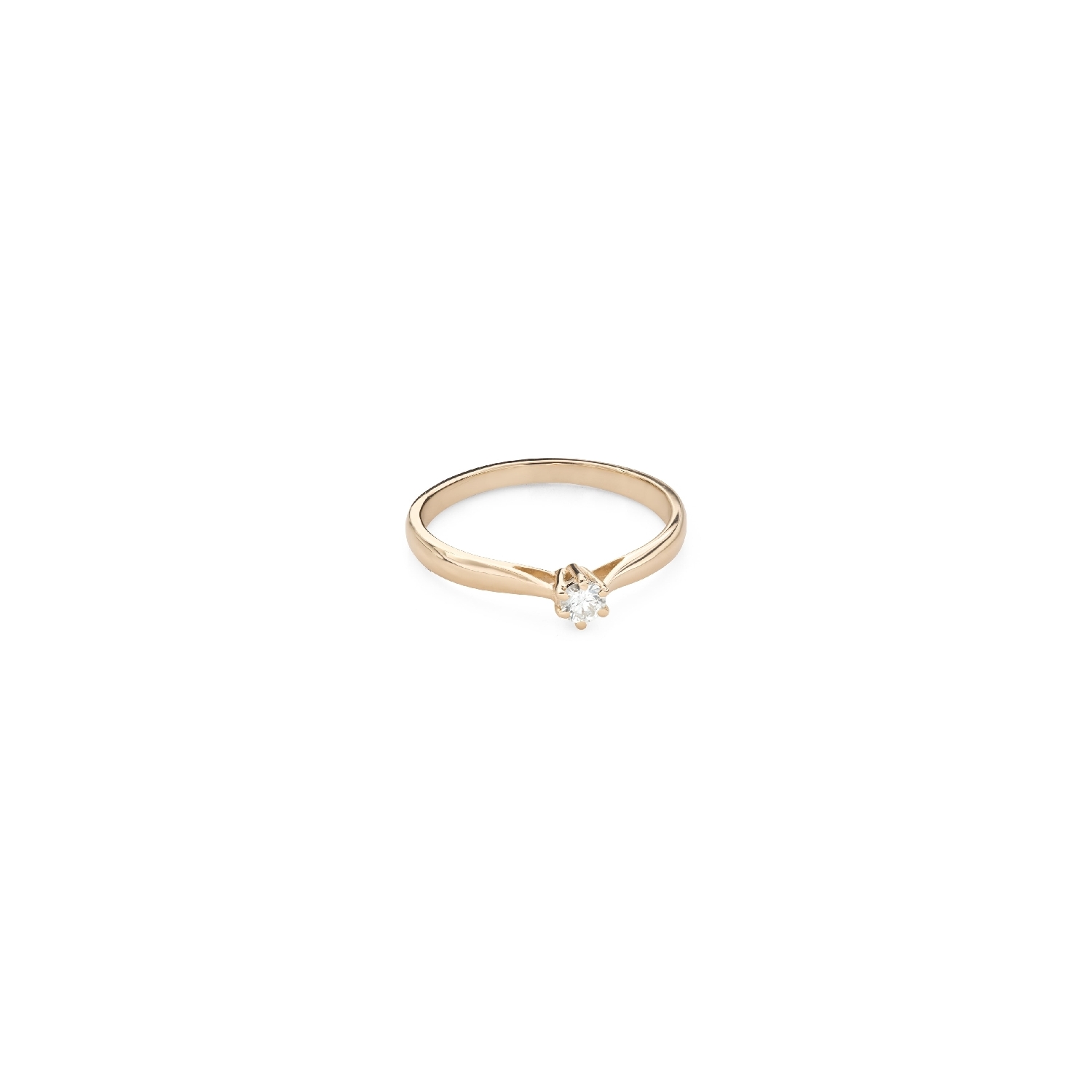 Gold ring with brilliant diamond "Purity 85"