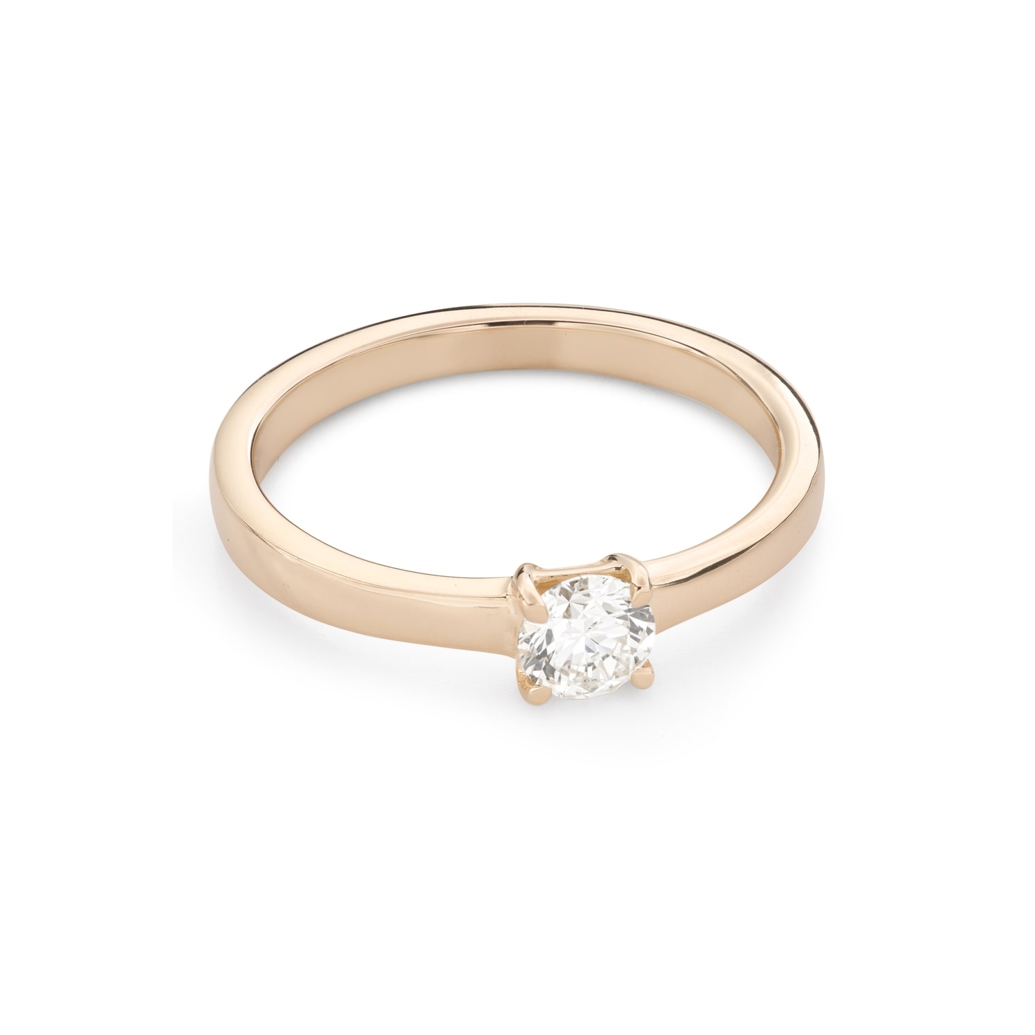 Gold ring with brilliant diamond "Goddess 418"