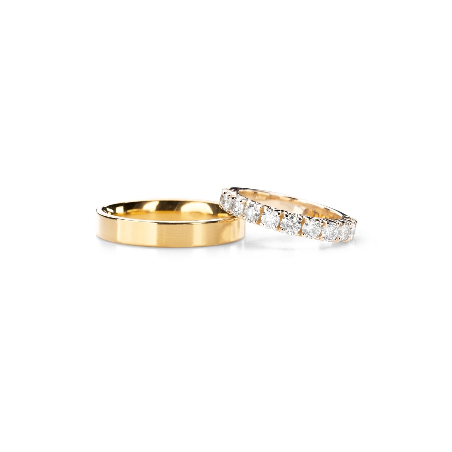 Golden wedding rings with diamonds "VKA 341"