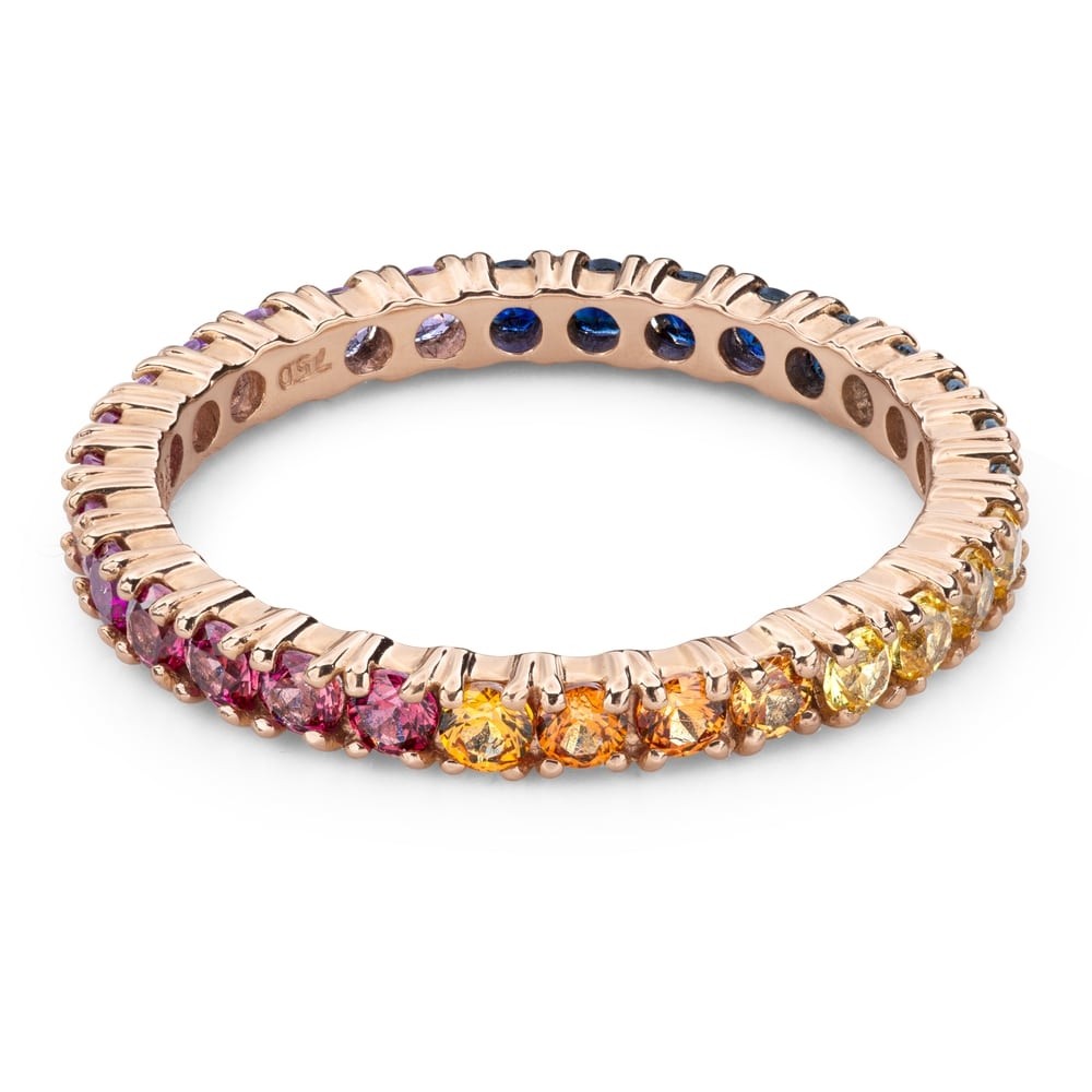 Engagement ring with gemstones "Colors 03"
