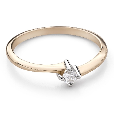 Engagement ring with brilliant "In love 136"
