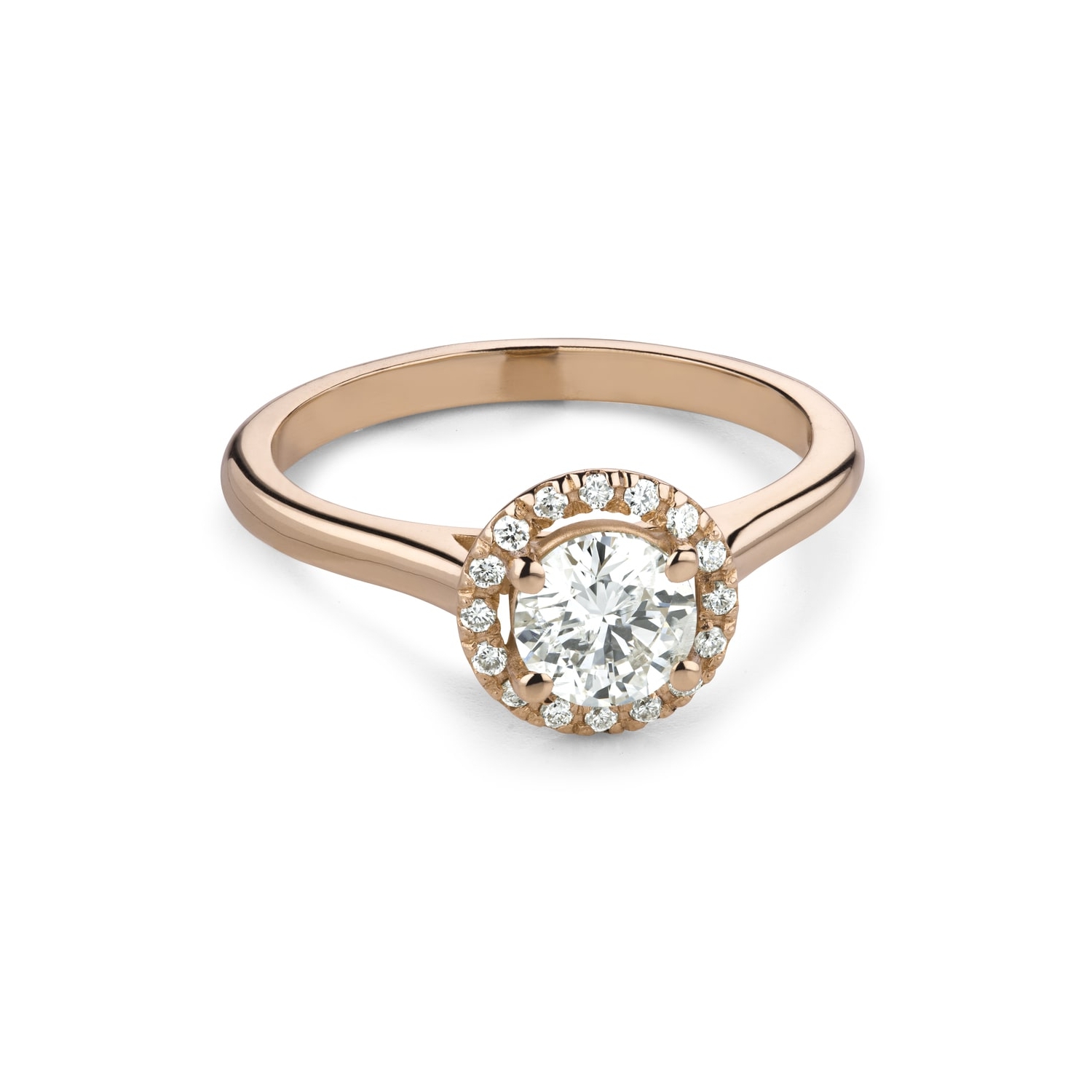 Engagement ring with brilliant "Diamond flower 69"