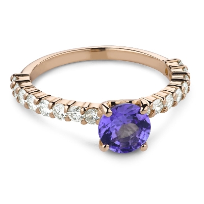 Gold ring with gemstones "Colors 127"