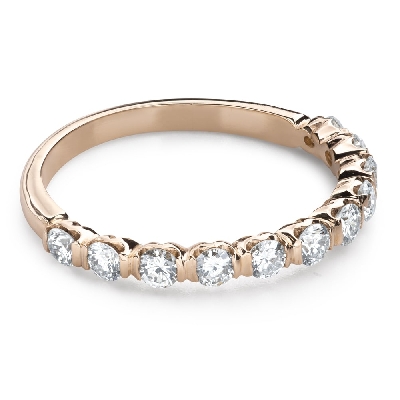 Gold ring with brilliants "Diamond strip 104"