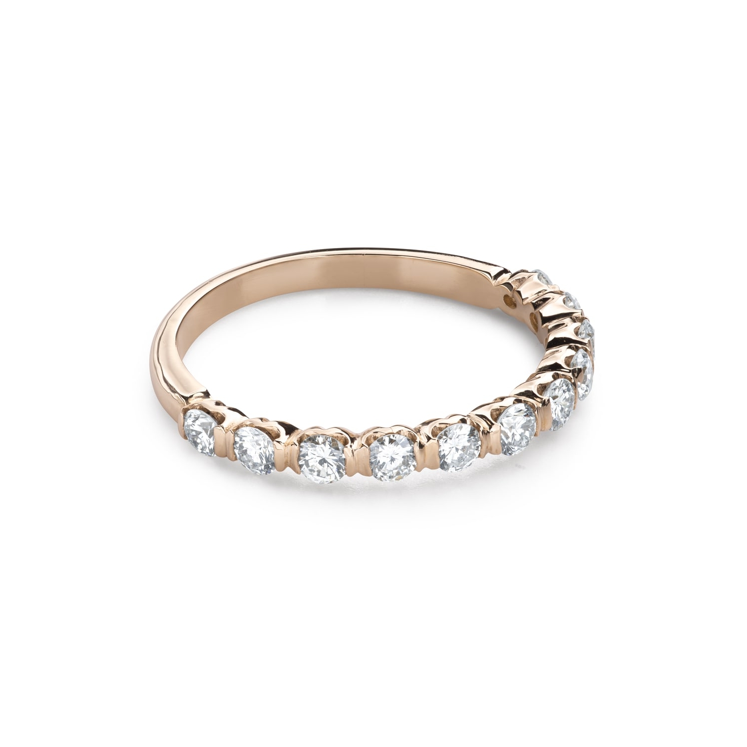 Gold ring with brilliants "Diamond strip 104"