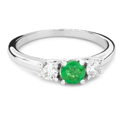 Engagement ring with gemstones "Trilogy 51"
