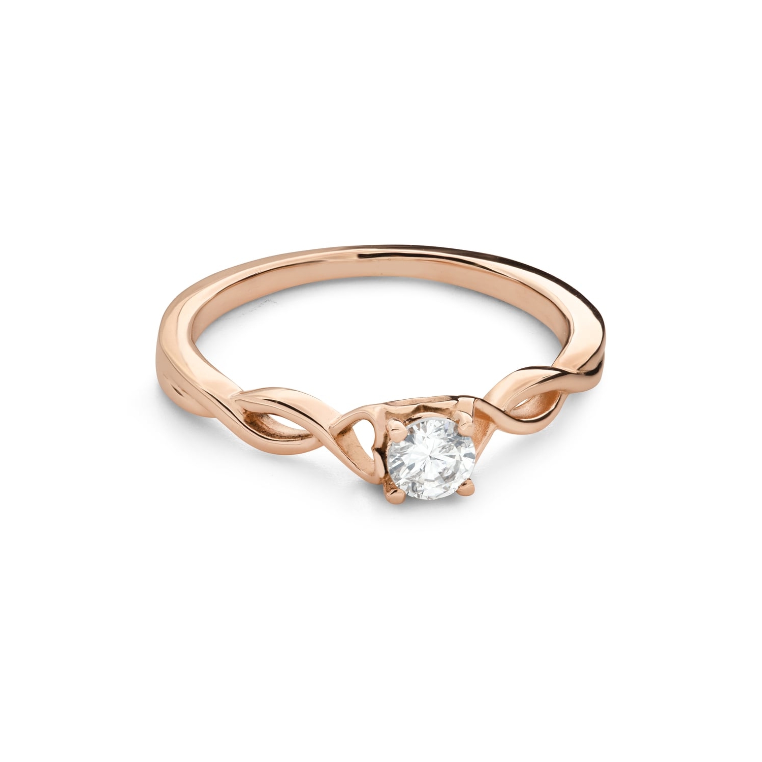 Engagement ring with brilliant "Intertwined destinies 163"