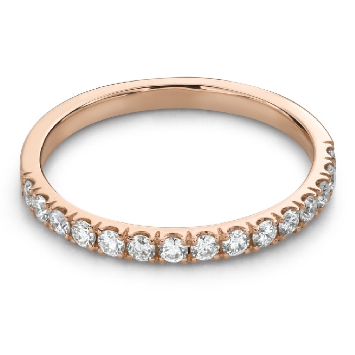 Gold ring with brilliants "Diamond strip 123"