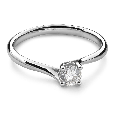 Engagement ring with brilliant "In love 161"