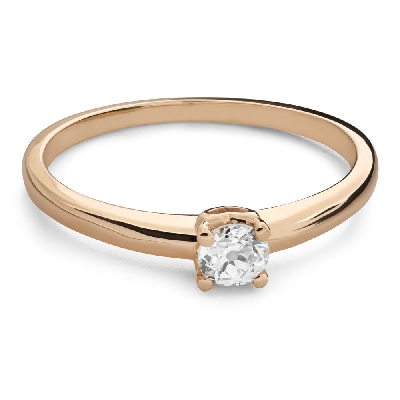 Gold ring with brilliant diamond "Lover 171"
